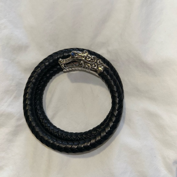 John Hardy Legends Naga Leather Coil Bracelet - Picture 9 of 15